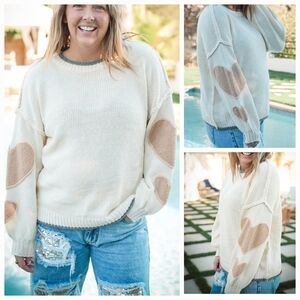 ❤️NeW❤️ OVERSIZED HEARTS SWEATER LARGE L